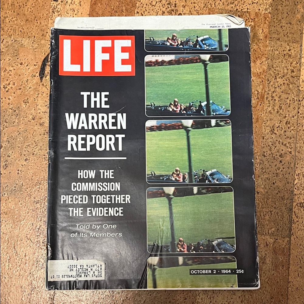 Ephemera - Life Magazine The Warren Report Cover Oct 2, 1964